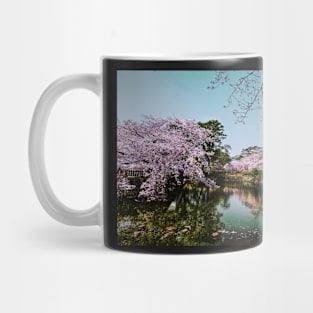 Japanese Castle Moat in Spring Mug